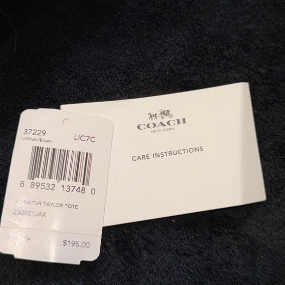 COACH Taylor Tote Bag in Signature Khaki Brown 100% authentic! - Picture 8 of 15